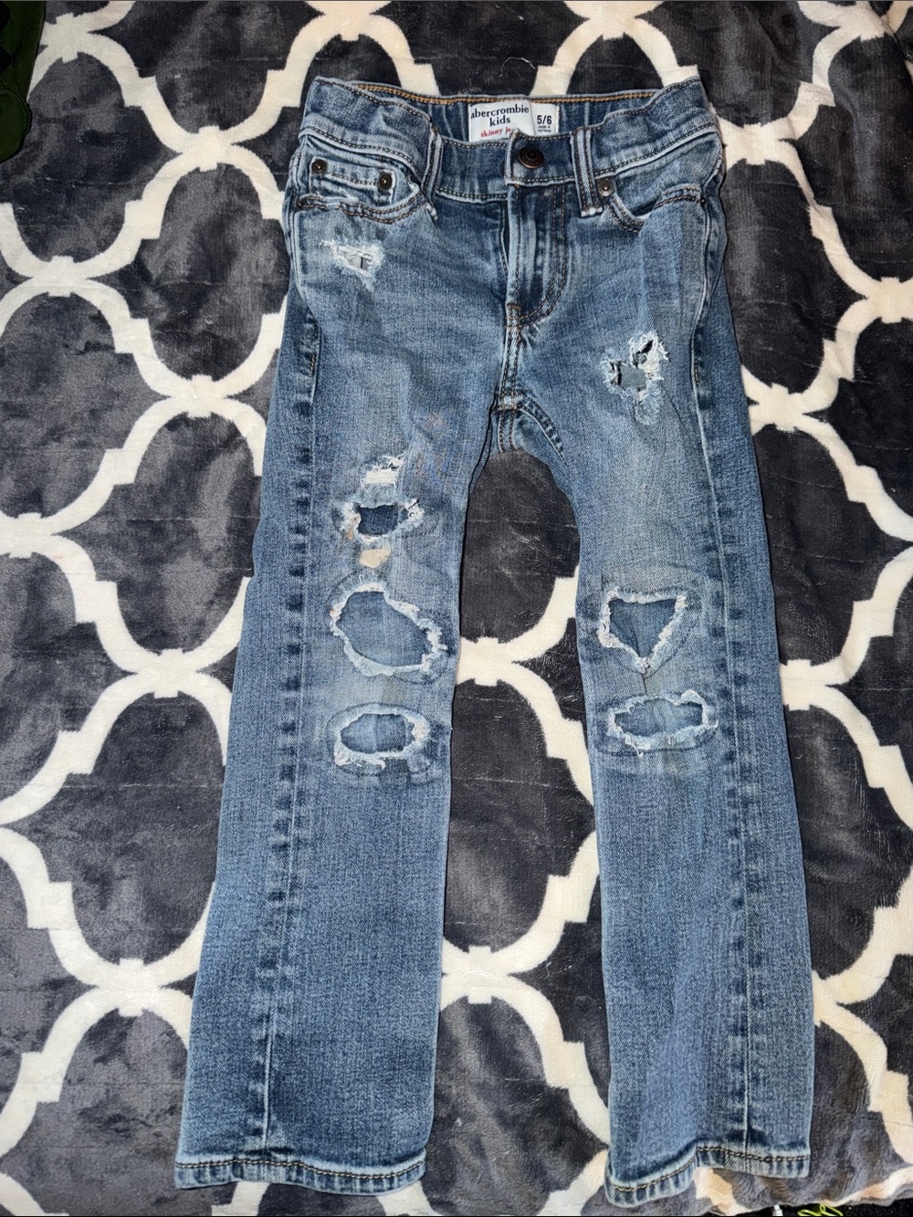 Abercrombie & Fitch Light Blue Distressed Kids Jeans